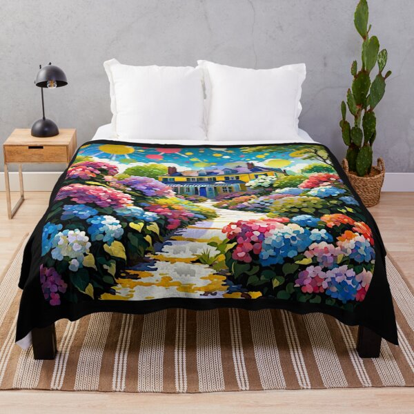 Item preview, Hydrangeas hortensia polk a dot impressinist influence #1 designed and sold by Helios Be. Lavsh.