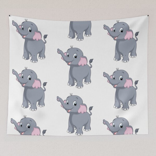 Item preview, Cute Grey Baby Elephant Design designed and sold by WildPetal.