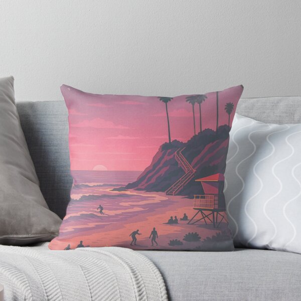 Item preview, Moonlight Beach Poster designed and sold by RetroCoastalArt.