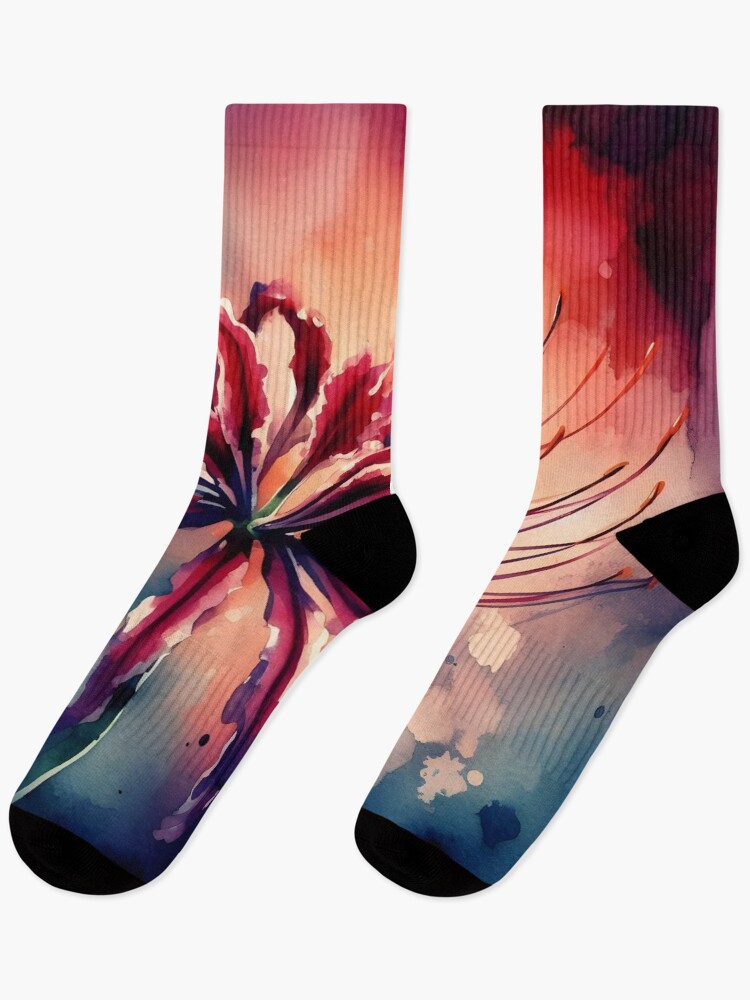 Thumbnail 1 of 5, Socks, Spider Lily  designed and sold by GraphicsClub.