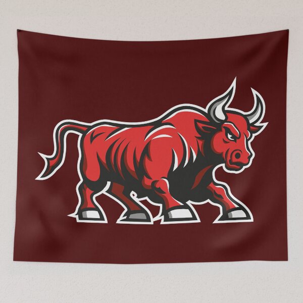 Item preview, Angry reddish bull walking designed and sold by MerlinWear.