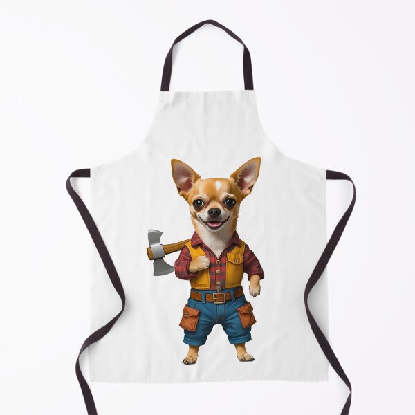 Item preview, Lumberjack Chihuahua – Cute Dog with Axe and Flannel Shirt designed and sold by Fredster1966.
