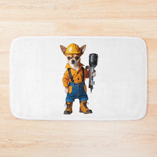 Item preview, Construction Chihuahua – Funny Dog Dressed as a Builder with Power Tools designed and sold by Fredster1966.