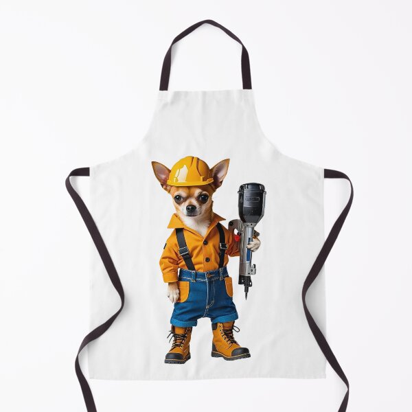 Item preview, Construction Chihuahua – Funny Dog Dressed as a Builder with Power Tools designed and sold by Fredster1966.