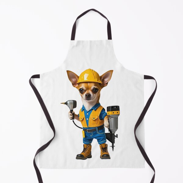 Item preview, Construction Worker Chihuahua – Funny Dog Dressed as a Builder with Power Tools designed and sold by Fredster1966.