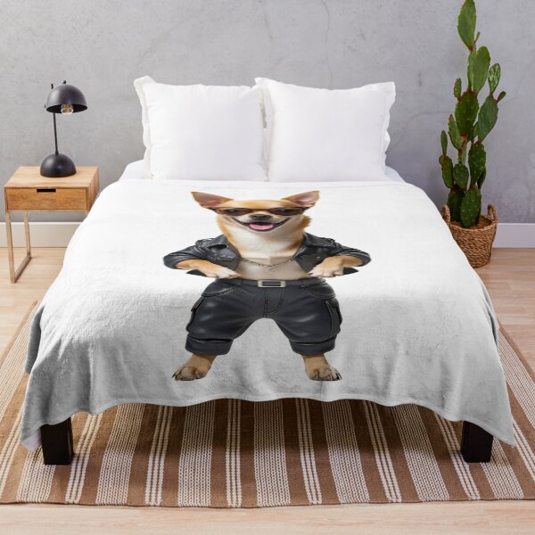 Item preview, Cool Leather Chihuahua – Funny Dog in Biker Jacket and Shades designed and sold by Fredster1966.