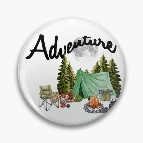 Item preview, Adventure camping camp fire with trees and moon designed and sold by Krazy4Keepsakes.