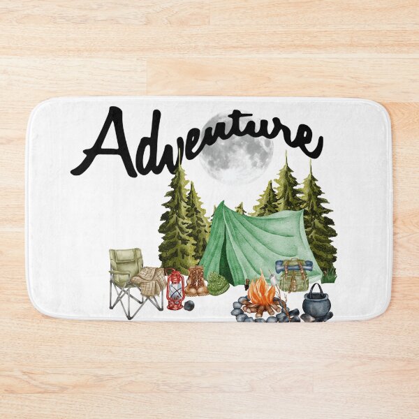 Item preview, Adventure camping camp fire with trees and moon designed and sold by Krazy4Keepsakes.