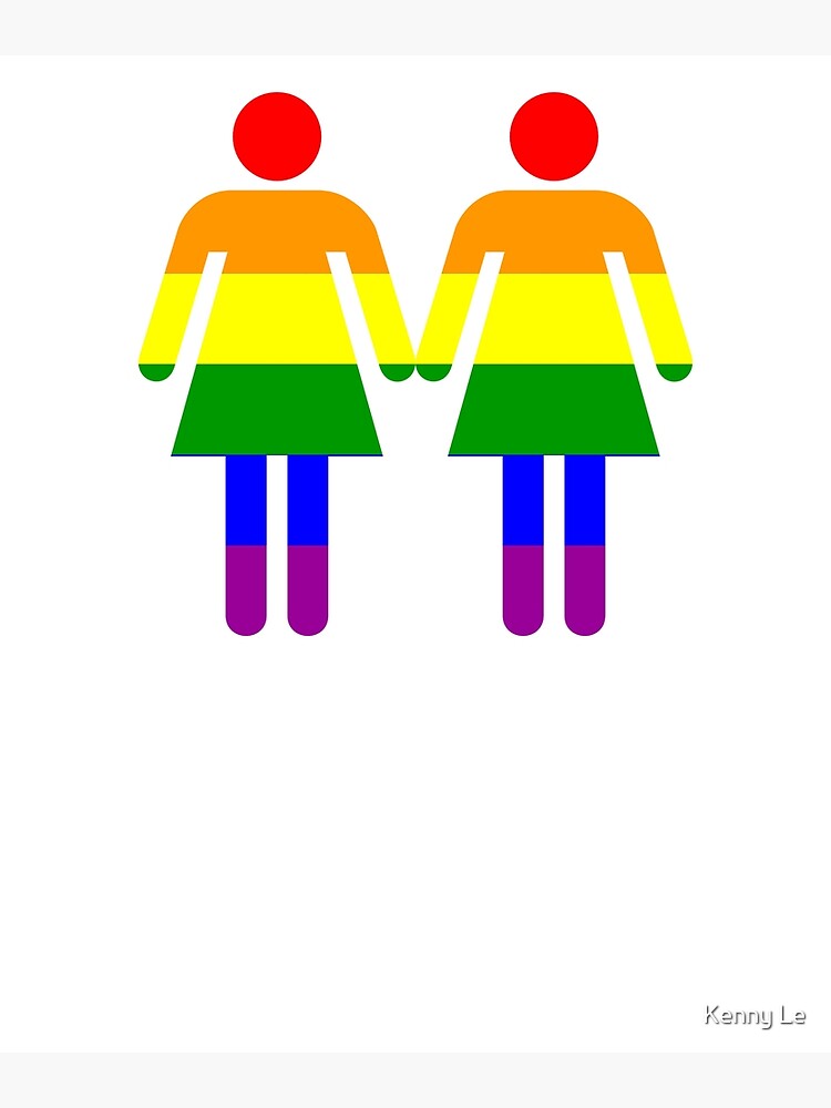 Lgbt Gay Rights Womens Couple Restroom Cartoon Poster By Teetopllc Redbubble 