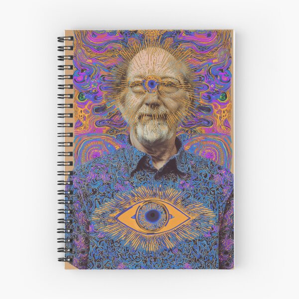 Item preview, Psychedelic All-Seeing Dennis McKenna – Visionary Surreal Portrait designed and sold by Mystikos Art.