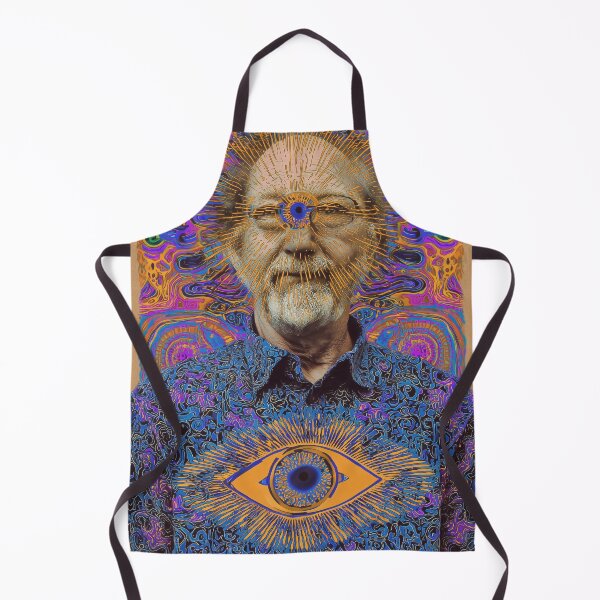 Item preview, Psychedelic All-Seeing Dennis McKenna – Visionary Surreal Portrait designed and sold by Mystikos Art.