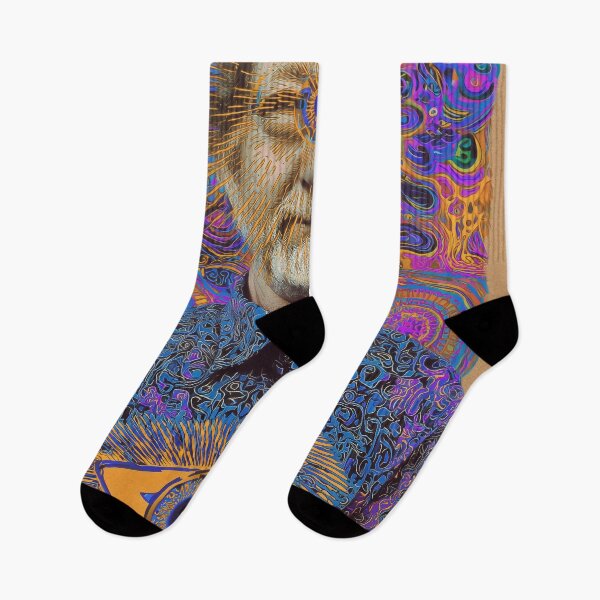 Item preview, Psychedelic All-Seeing Dennis McKenna – Visionary Surreal Portrait designed and sold by Mystikos Art.