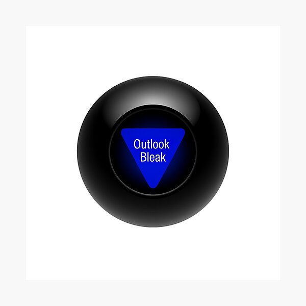 Item preview, Snarky 8-Ball Oracle says: Outlook Bleak designed and sold by T. E. Wilder.