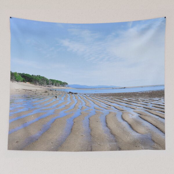 Item preview, Toolakea Queensland Beach Driftwood Low Tide Ripples designed and sold by Adam Gormley.