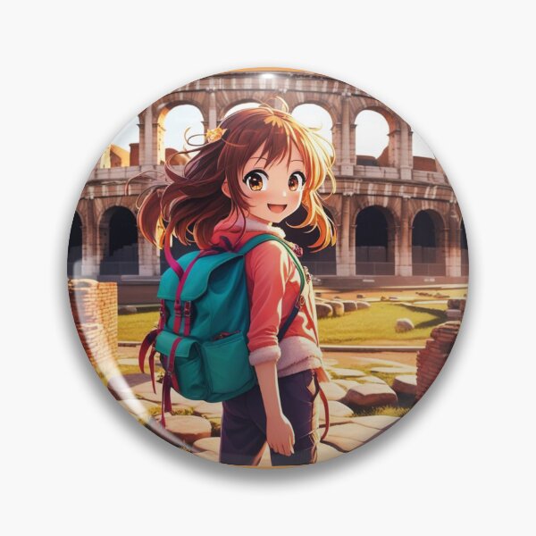 Item preview, Anime -style girl next to the Roman Colosseum designed and sold by MerlinWear.