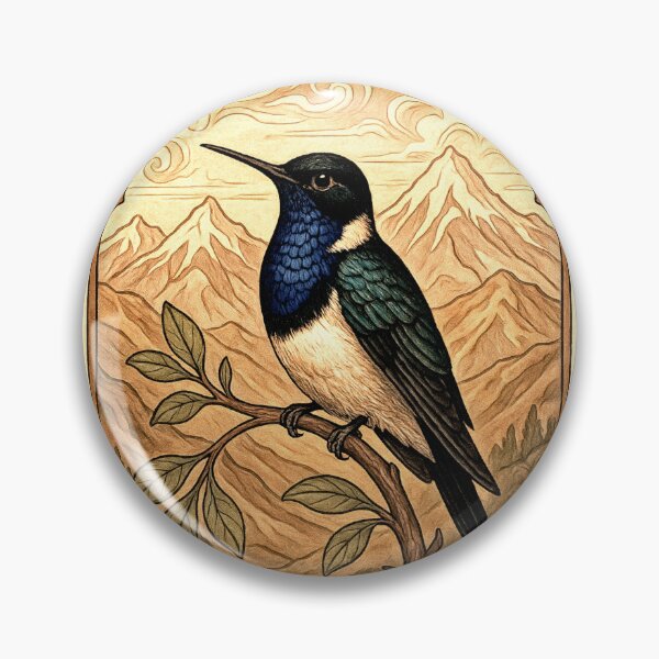 Item preview, Hummingbird beija flor Hillstar-de-garganta-azul Oreotrochilus cyanolaemus designed and sold by Helios Be. Lavsh.