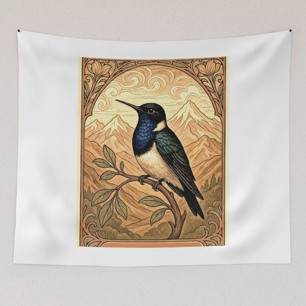 Item preview, Hummingbird beija flor Hillstar-de-garganta-azul Oreotrochilus cyanolaemus designed and sold by Helios Be. Lavsh.