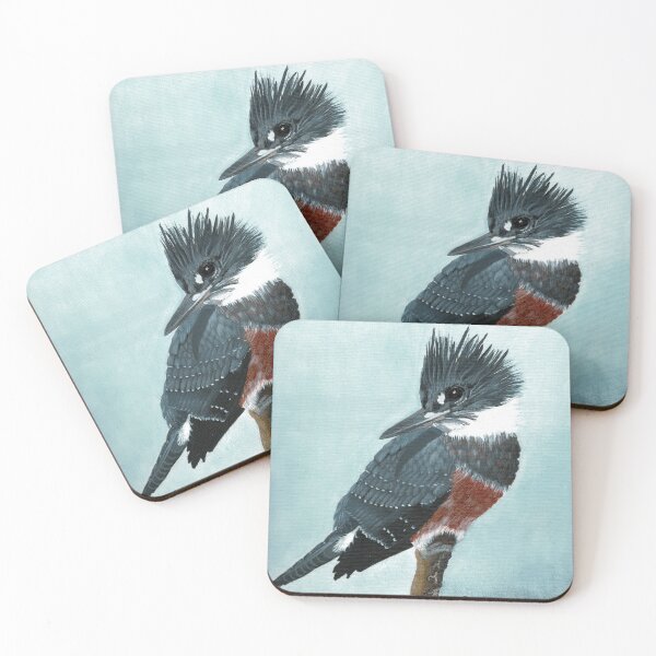 Item preview, Kingfisher perched on a branch designed and sold by PinturasCristi.