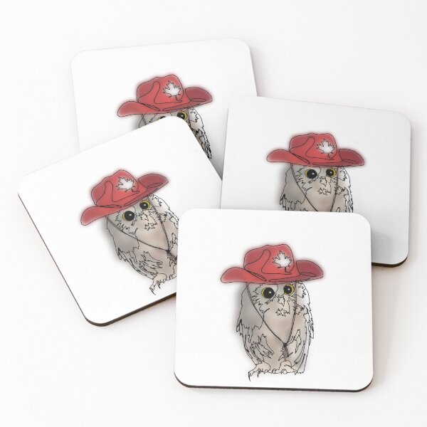 Item preview, Canadian Owl in Cowboy Hat – Cute Country Animal Art designed and sold by Ashley’sAnimalz.