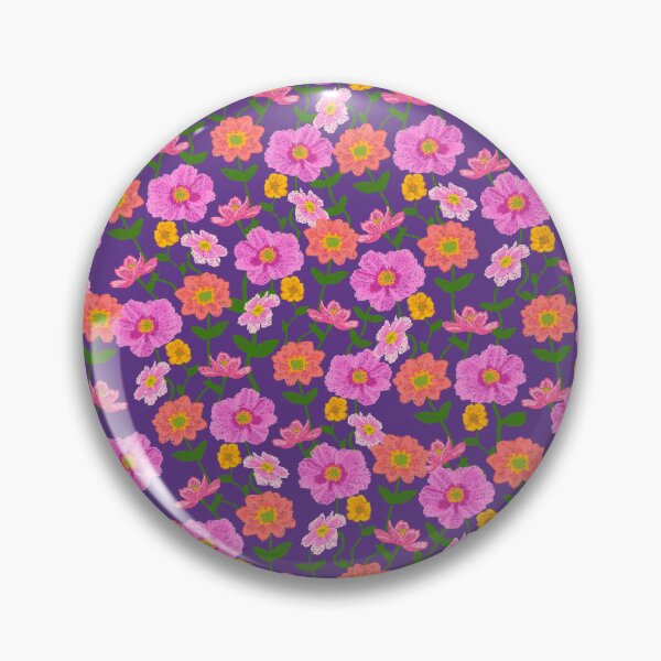 Item preview, Cottage Core Bright Floral on Dark Cobalt Jumbo designed and sold by springstdesign.