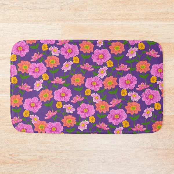 Item preview, Cottage Core Bright Floral on Dark Cobalt Jumbo designed and sold by springstdesign.