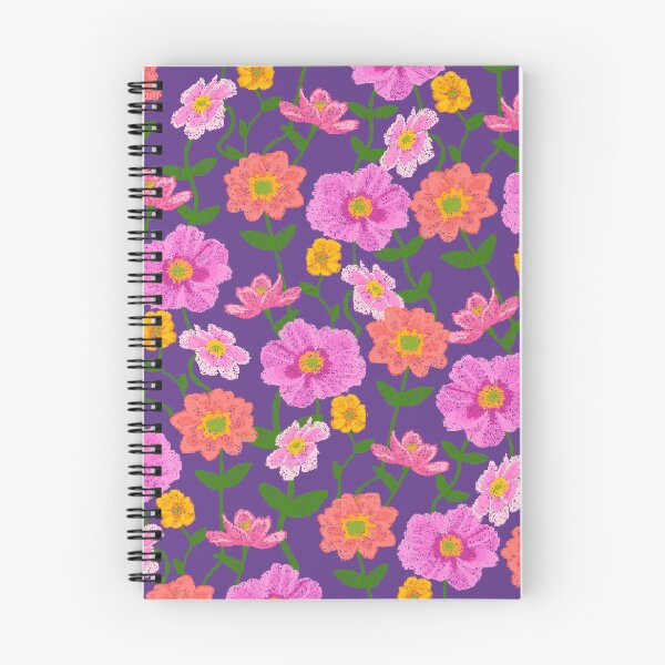 Item preview, Cottage Core Bright Floral on Dark Cobalt Jumbo designed and sold by springstdesign.