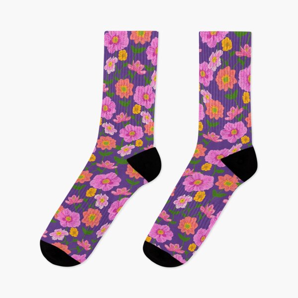 Item preview, Cottage Core Bright Floral on Dark Cobalt Jumbo designed and sold by springstdesign.