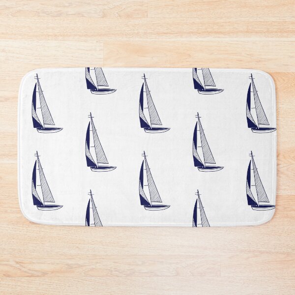 Item preview, Navy Blue Sailboat designed and sold by madebyrilez.