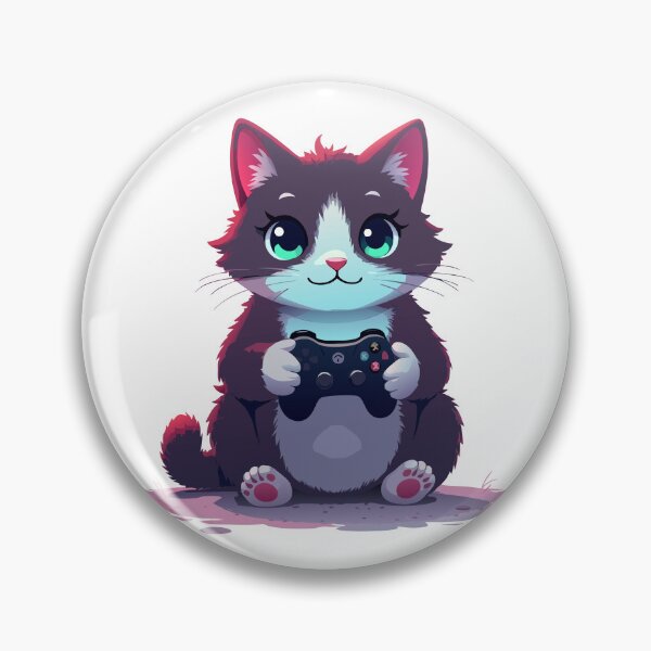 Artikelvorschau, Süße Gamer-Katze | Cartoon-Controller-Kätzchen entworfen und verkauft von NovaProArt.