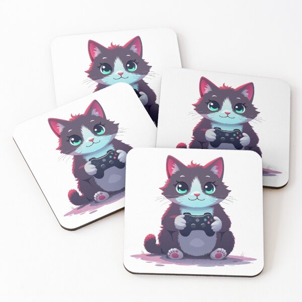 Item preview, Cute Gamer Cat | Cartoon Controller Kitty designed and sold by NovaProArt.