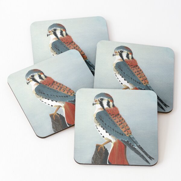 Item preview, American Kestrel perched on a branch designed and sold by PinturasCristi.