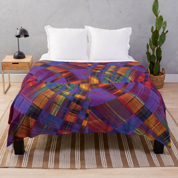 Artikelvorschau, Cubed Ripple Plaid Sunset entworfen und verkauft von Bellewood222.