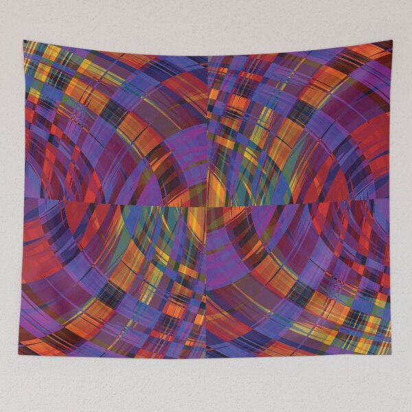 Artikelvorschau, Cubed Ripple Plaid Sunset entworfen und verkauft von Bellewood222.