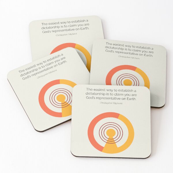 Item preview, Christopher Hitchens Atheism Quote Minimalist Artwork designed and sold by kakarikihill.