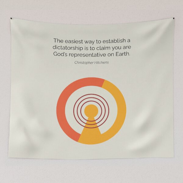 Item preview, Christopher Hitchens Atheism Quote Minimalist Artwork designed and sold by kakarikihill.