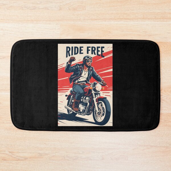 Item preview, Ride Free – Retro Motorcycle Rebel in Hope Style designed and sold by HoopeStylee.