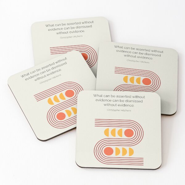 Item preview, Christopher Hitchens New Atheism Quote Minimalist Artwork designed and sold by kakarikihill.