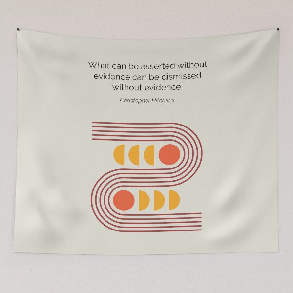 Item preview, Christopher Hitchens New Atheism Quote Minimalist Artwork designed and sold by kakarikihill.