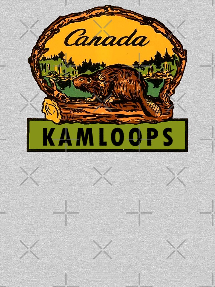 "Kamloops BC Canada Vintage Travel Decal" Pullover Hoodie for Sale by