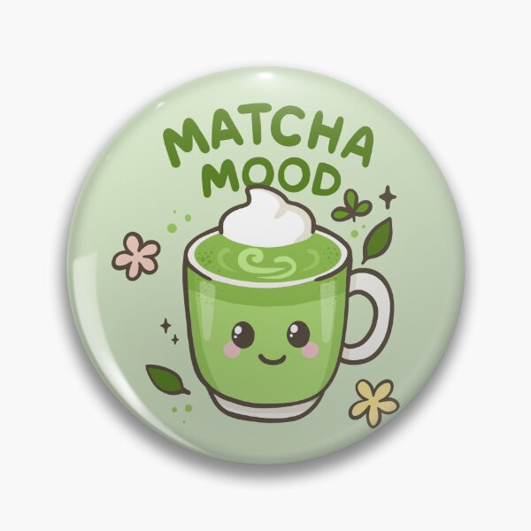 Item preview, Matcha Mood – Kawaii Green Tea Cup with Cute Quote designed and sold by Tattyarts.