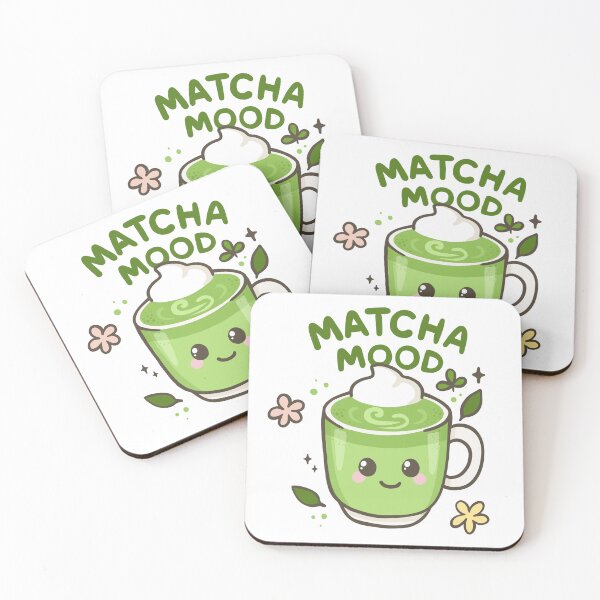 Item preview, Matcha Mood – Kawaii Green Tea Cup with Cute Quote designed and sold by Tattyarts.