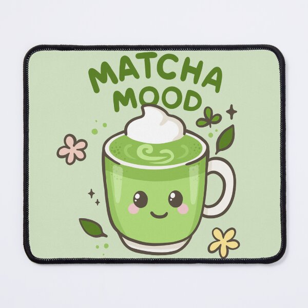 Item preview, Matcha Mood – Kawaii Green Tea Cup with Cute Quote designed and sold by Tattyarts.