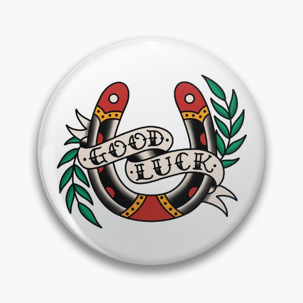 Item preview, Good Luck, lucky horseshoe tattoo designed and sold by SevenRelics.