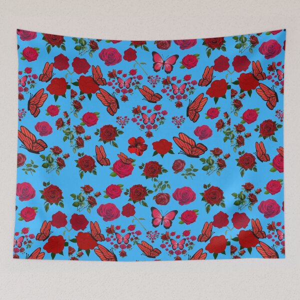 Item preview, red roses pattern Throw Blanket designed and sold by Suldaanstyle.