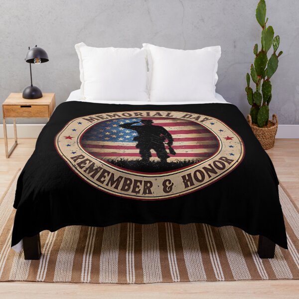 Item preview, Memorial Day American Flag Remember Honor Veterans designed and sold by SteveAllentc.