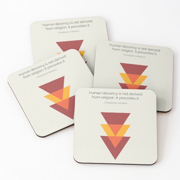 Item preview, New Atheism Christopher Hitchens Human Decency Quote designed and sold by kakarikihill.