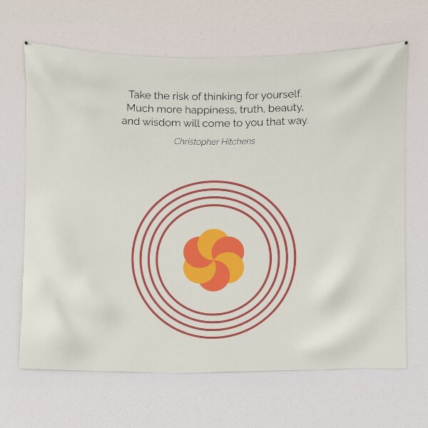 Item preview, Think for Yourself Christopher Hitchens Atheist Quote designed and sold by kakarikihill.