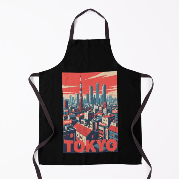 Item preview, Tokyo Skyline – Bold Vintage Cityscape in Hope Style designed and sold by HoopeStylee.