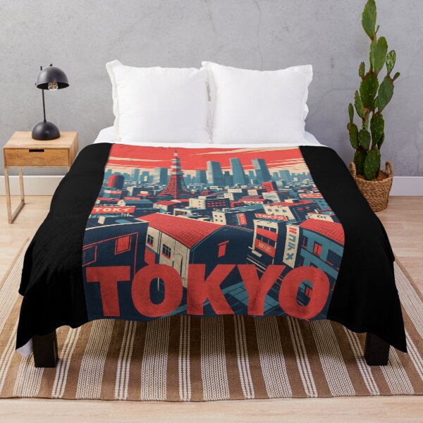 Item preview, Tokyo Skyline – Bold Vintage Cityscape in Hope Style designed and sold by HoopeStylee.