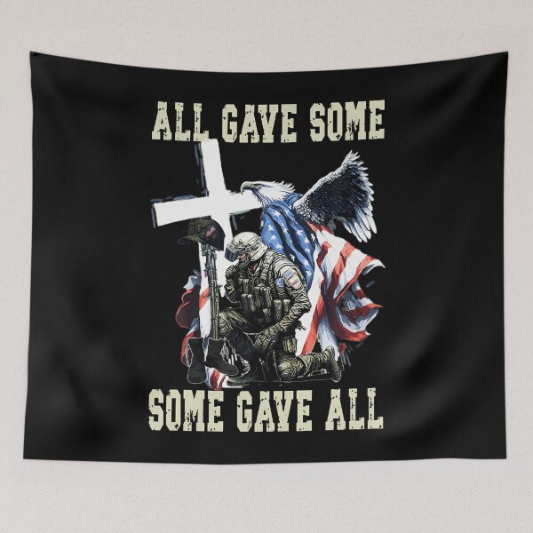 Item preview, All Gave Some Some Gave All US Flag Soldier Memorial Day designed and sold by SteveAllentc.
